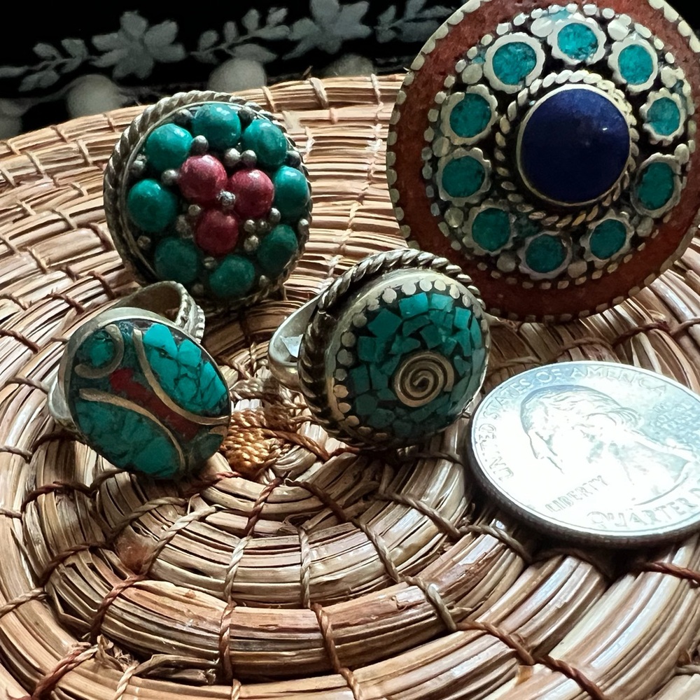 4 gorgeous morrocan rings different sizes
